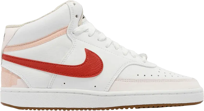  Nike Wmns Court Vision Mid &#039;White University Red&#039;