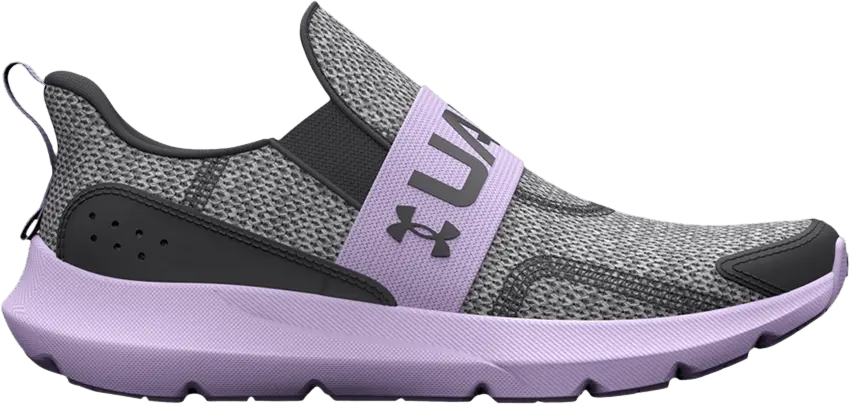  Under Armour Surge 3 Slip PS &#039;Jet Grey Nebula Purple&#039;