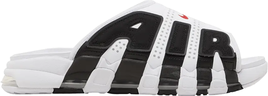  Nike Air More Uptempo Slide &#039;White Black Red&#039;