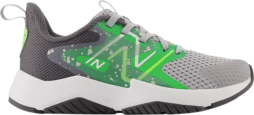  New Balance Rave Run v2 Big Kid Wide &#039;Raincloud Pixel Green&#039;