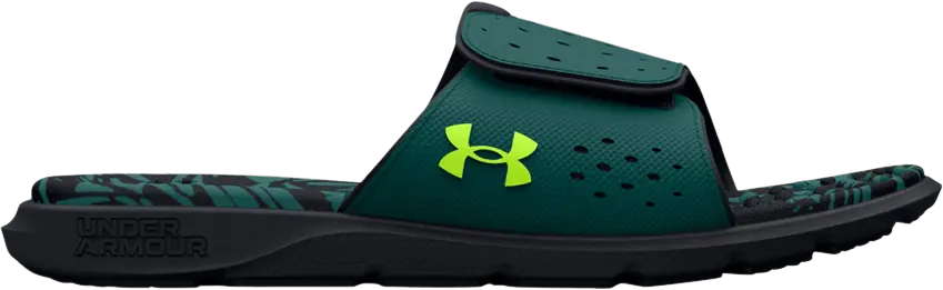  Under Armour Wmns Ignite Pro Graphic Footbed Slide &#039;Coastal Teal Floral&#039;