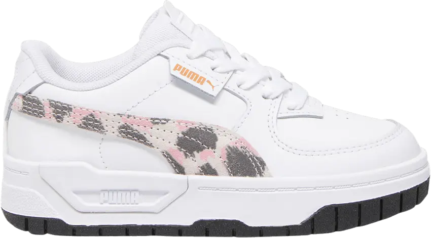  Puma Cali Dream Little Kid &#039;Animal Print - White Peach Smoothie&#039;