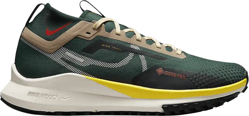  Nike React Pegasus Trail 4 Gore-Tex Noble Green Picante Red