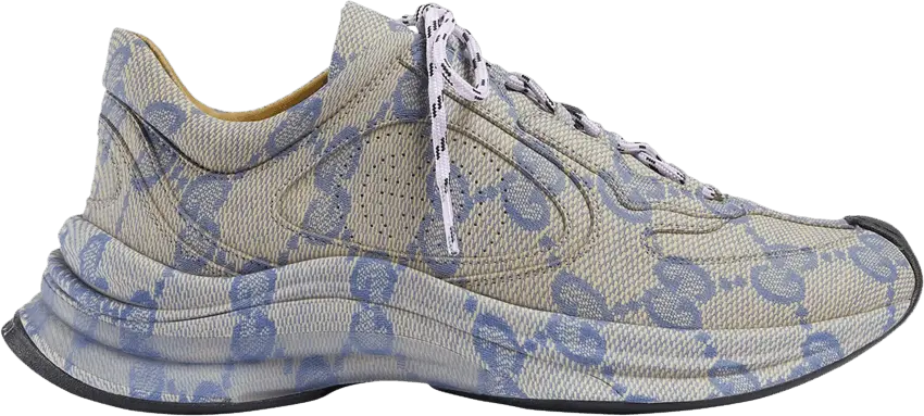  Gucci Wmns Run Sneaker &#039;Beige Blue Monogram&#039;