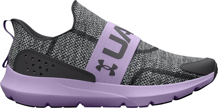 Under Armour Surge 3 Slip GS &#039;Jet Grey Nebula Purple&#039;