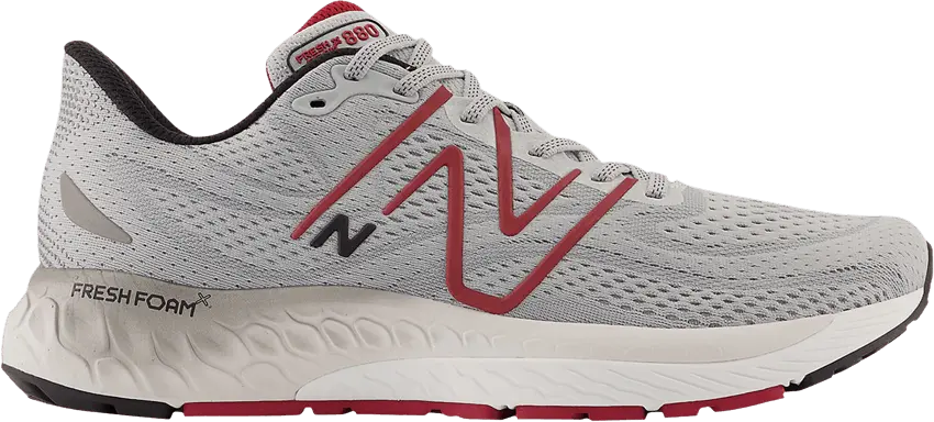  New Balance Fresh Foam X 880v13 4E Wide &#039;Aluminum Grey Crimson&#039;