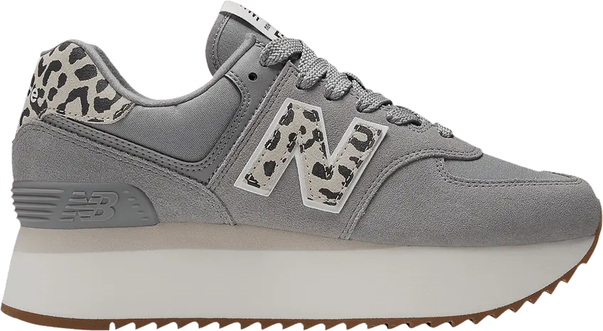  New Balance 574 Plus Shadow Grey Leopard Print (Women&#039;s)