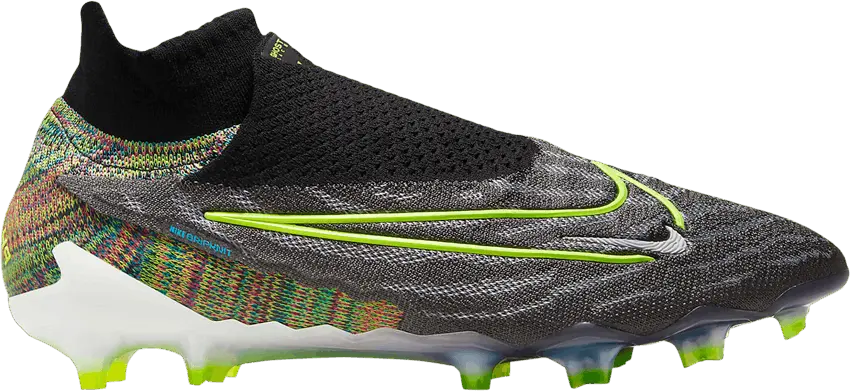  Nike Gripknit Phantom GX Elite Dynamic Fit Fusion FG Black White Blue Glow Volt