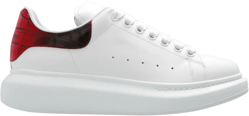  Alexander Mcqueen Alexander McQueen Wmns Oversized Sneaker &#039;Gradient Croc - White Welsh Red&#039;