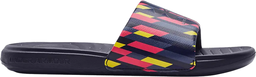 Under Armour Ansa Graphic Slide &#039;Tempered Steel Abstract&#039;