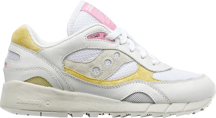  Saucony Shadow 6000 White Yellow Pink (Women&#039;s)