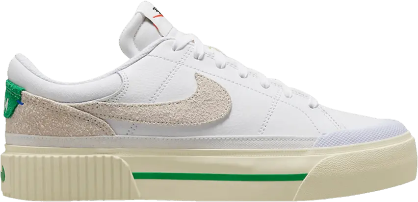  Nike Wmns Court Legacy Lift &#039;White Stadium Green&#039;