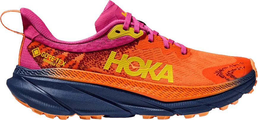  Hoka One One Wmns Challenger ATR 7 GORE-TEX &#039;Vibrant Orange Pink Yarrow&#039;