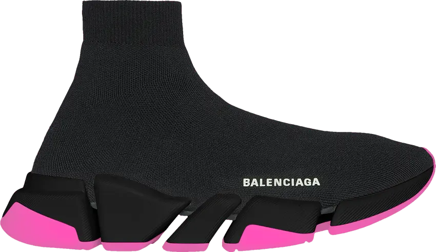  Balenciaga Speed 2.0 Black Fluo Pink (Women&#039;s)