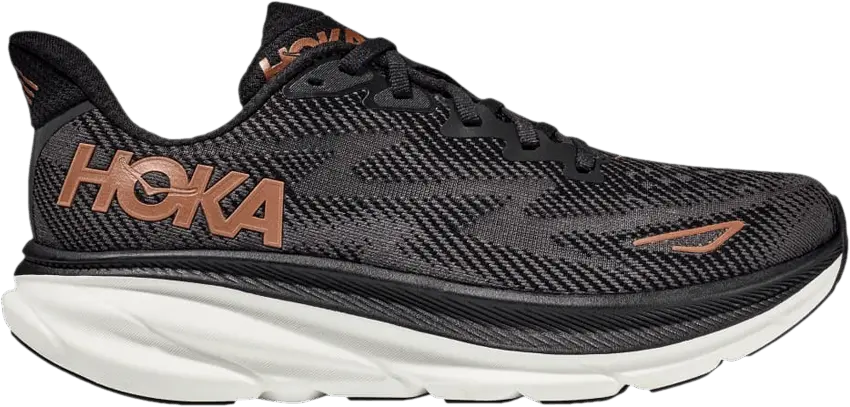  Hoka One One Wmns Clifton 9 Wide &#039;Black Copper&#039;