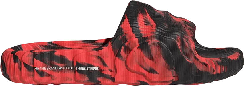  Adidas Adilette 22 Slides &#039;Bright Red Black&#039;
