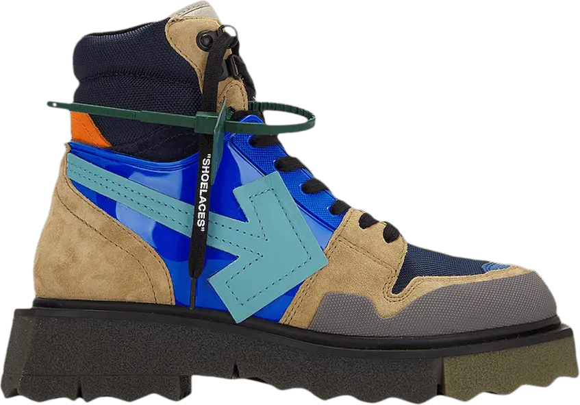 Off-White Hiking Sponge Sneakerboot &#039;Army Green Turquoise&#039;