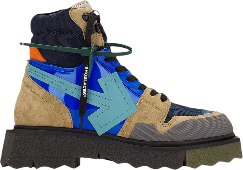  Off-White Hiking Sponge Sneakerboot &#039;Army Green Turquoise&#039;