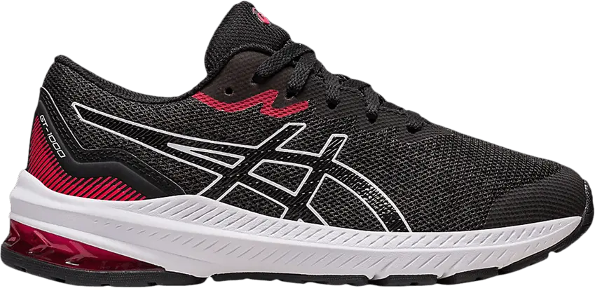 Asics GT 1000 11 GS &#039;Black Electric Red&#039;
