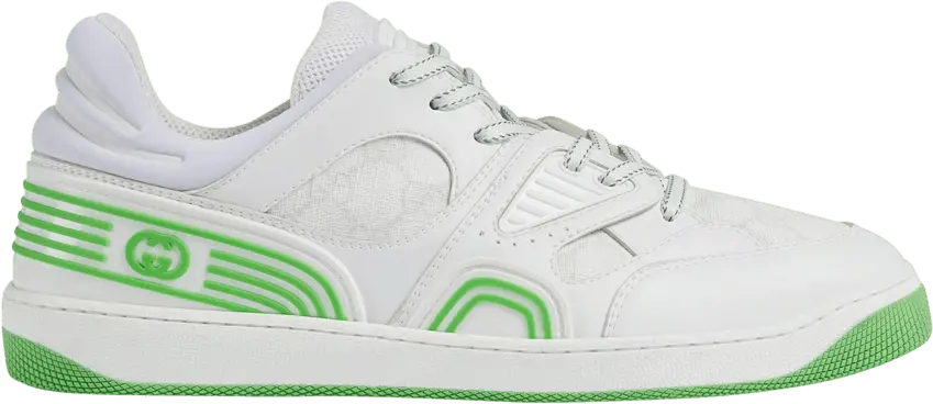  Gucci Basket Low White Demetra Green