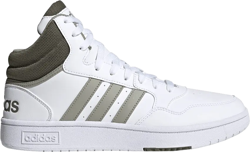  Adidas Hoops 3.0 Mid Classic &#039;White Olive Strata&#039;