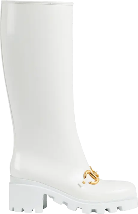  Gucci Wmns Horsebit Knee-High Boot &#039;White&#039;