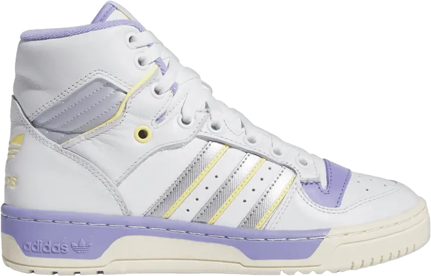  Adidas Wmns Rivalry High &#039;White Silver Lilac&#039;