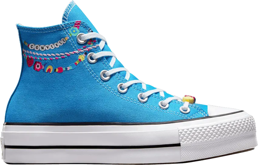  Converse Wmns Chuck Taylor All Star Lift Platform High &#039;Embroidered Bracelet&#039;