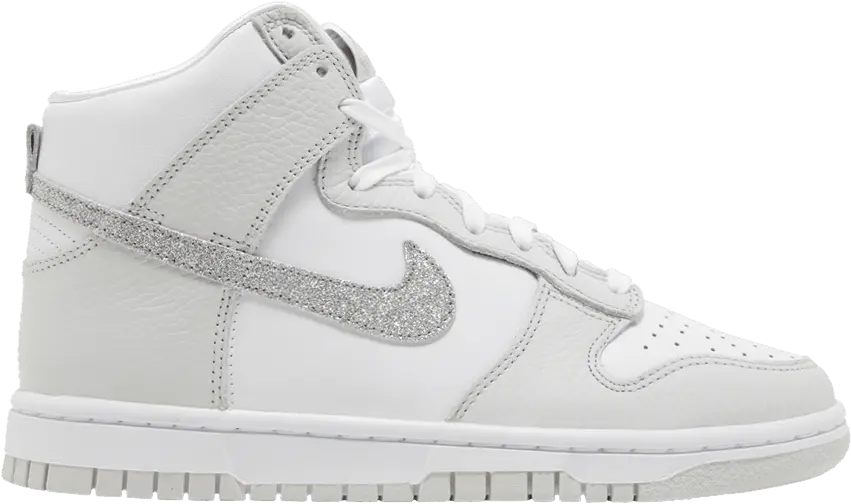  Nike Dunk High Silver Glitter Swoosh (Women&#039;s)