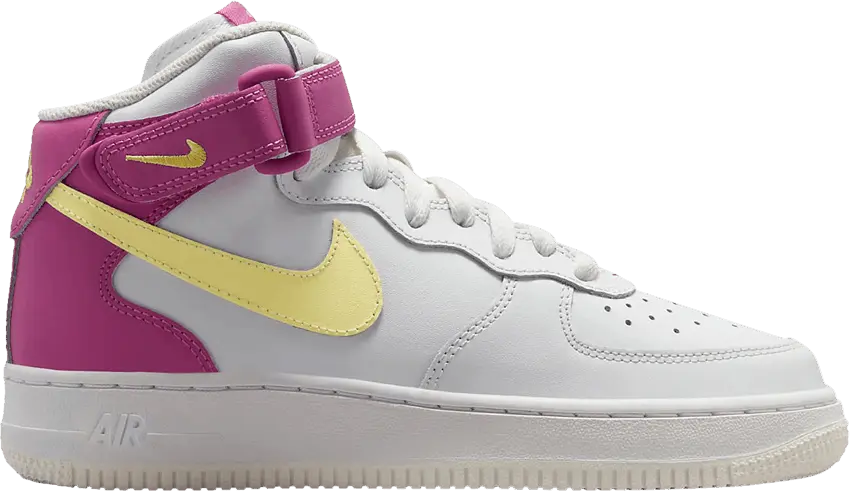  Nike Air Force 1 Mid LE GS &#039;Citron Fuchsia&#039;