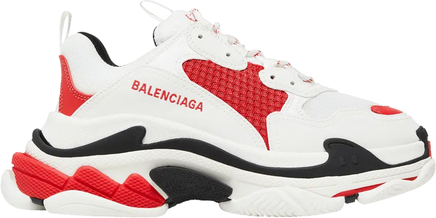  Balenciaga Wmns Triple S Sneaker &#039;White Black Red&#039;