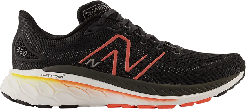  New Balance Fresh Foam X 860v13 2E Wide &#039;Black Hot Marigold&#039;