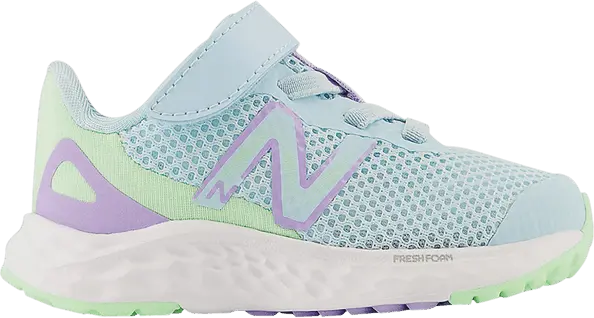  New Balance Fresh Foam Arishi v4 Bungee Lace Toddler X-Wide &#039;Blue Lilac Glow&#039;