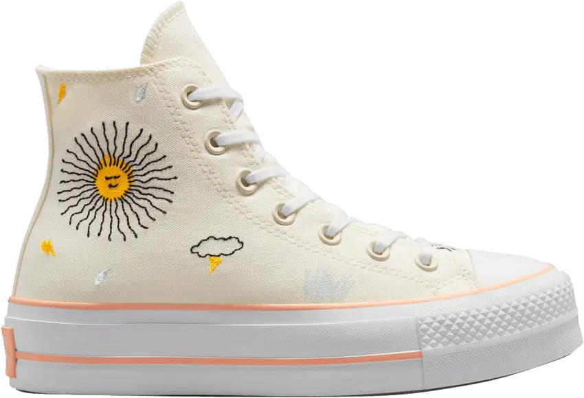  Converse Wmns Chuck Taylor All Star Lift Platform High &#039;Floral Embroidery&#039;