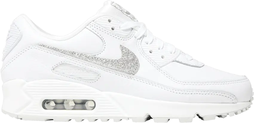  Nike Wmns Air Max 90 SE &#039;Silver Glitter Swoosh&#039;