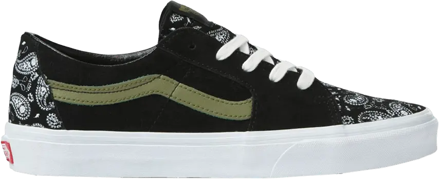  Vans Sk8-Low Paisley Suede Black Green