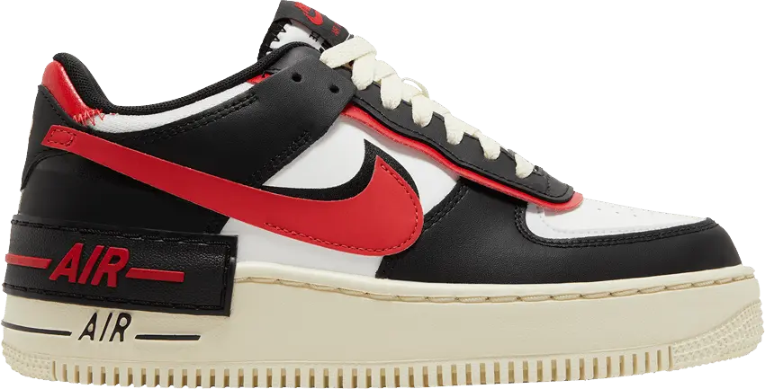  Nike Air Force 1 Low Shadow Summit White University Red Black (Women&#039;s)