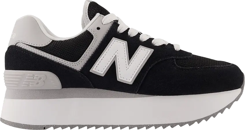  New Balance 574 Plus Black Grey (Women&#039;s)