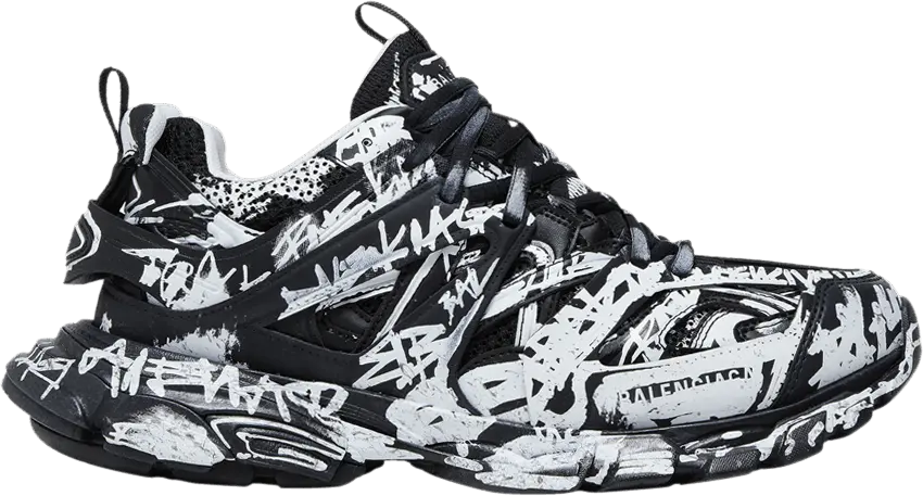  Balenciaga Track Sneaker &#039;Graffiti - Black White&#039;