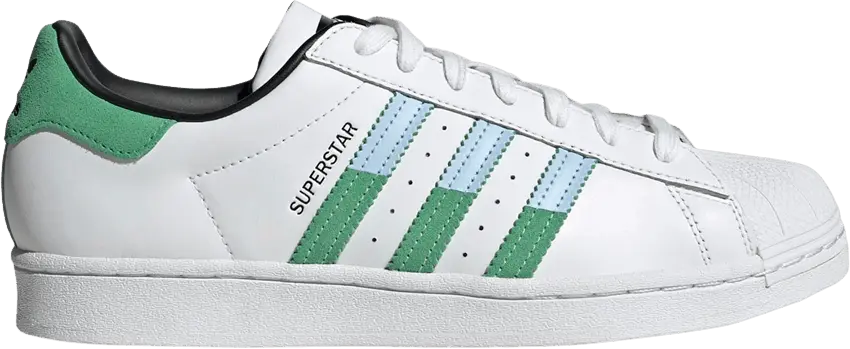  Adidas Superstar &#039;White Green Blue&#039;