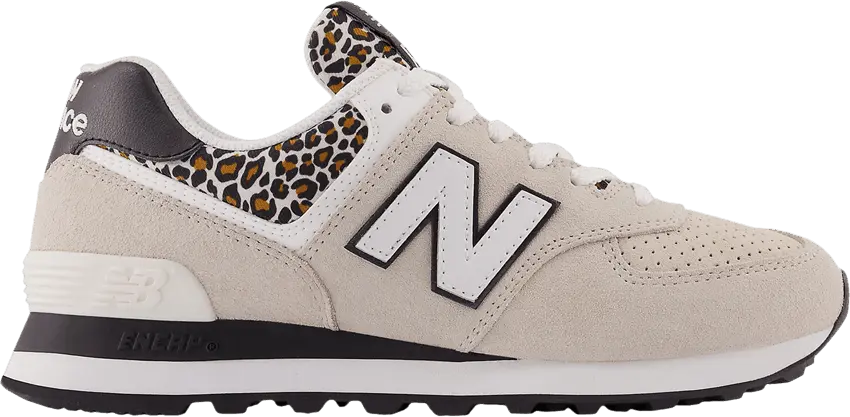  New Balance 574 Grey Black Leopard Print (Women&#039;s)