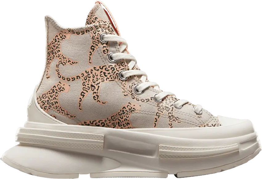  Converse Run Star Legacy CX Platform High Animal Abstract Leopard (Women&#039;s)