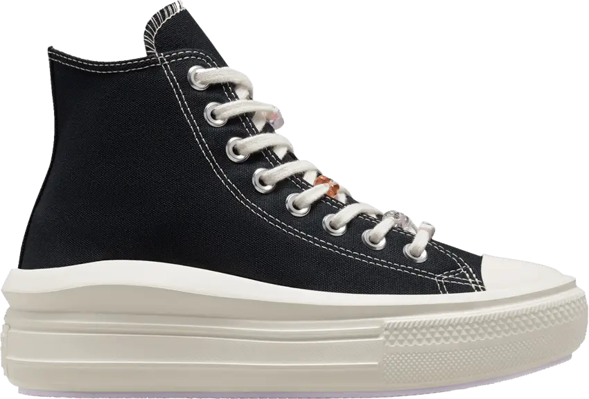  Converse Chuck Taylor All Star Move Platform Hi DIY Beads Black (Women&#039;s)