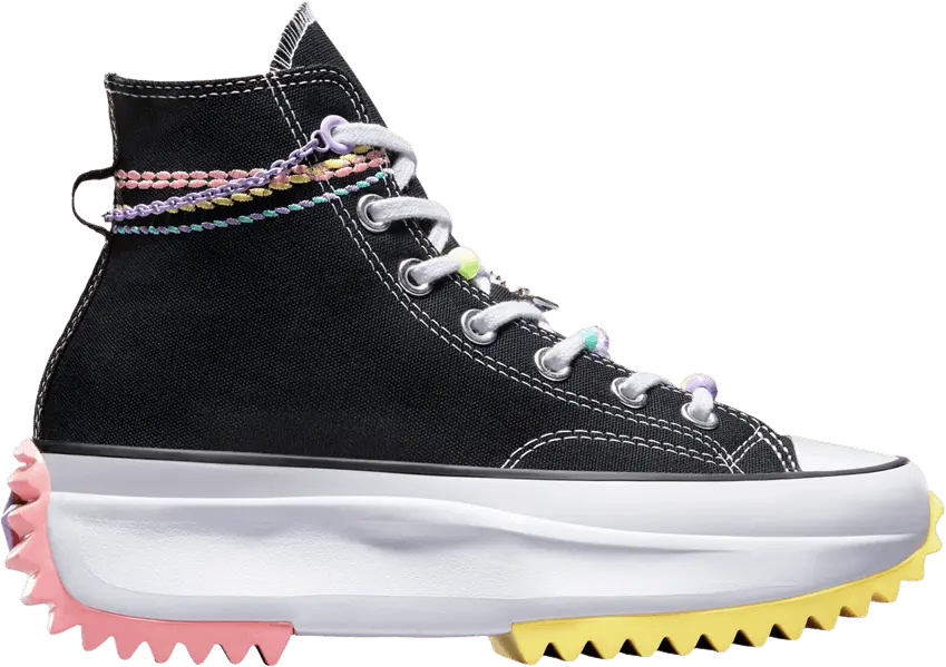  Converse Run Star Hike Platform Hi Embroidered Bracelet Black (Women&#039;s)