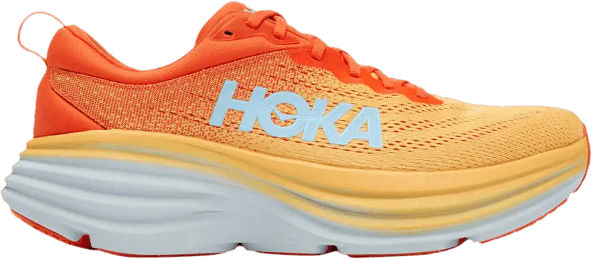  Hoka One One Bondi 8 Puffin&#039;s Bill Orange Amber Yellow