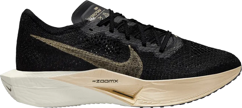 Nike ZoomX Vaporfly 3 Black Metallic Gold Grain