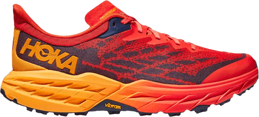  Hoka One One Speedgoat 5 Fiesta Red Radiant Yellow