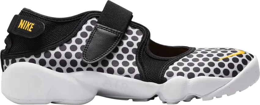  Nike Air Rift Breeze Polka Dot Black White Orange (Women&#039;s)