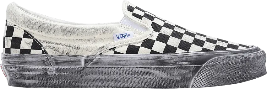  Vans Vault UA OG Classic Slip-On LX Stressed Black Checkerboard