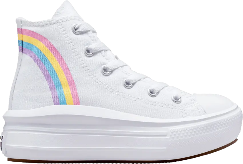  Converse Chuck Taylor All Star Move Platform High PS &#039;Rainbow Cloud&#039;